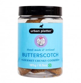 Urban Platter Butterscotch Gourmet Chunky Cookies  Plastic Jar  185 grams